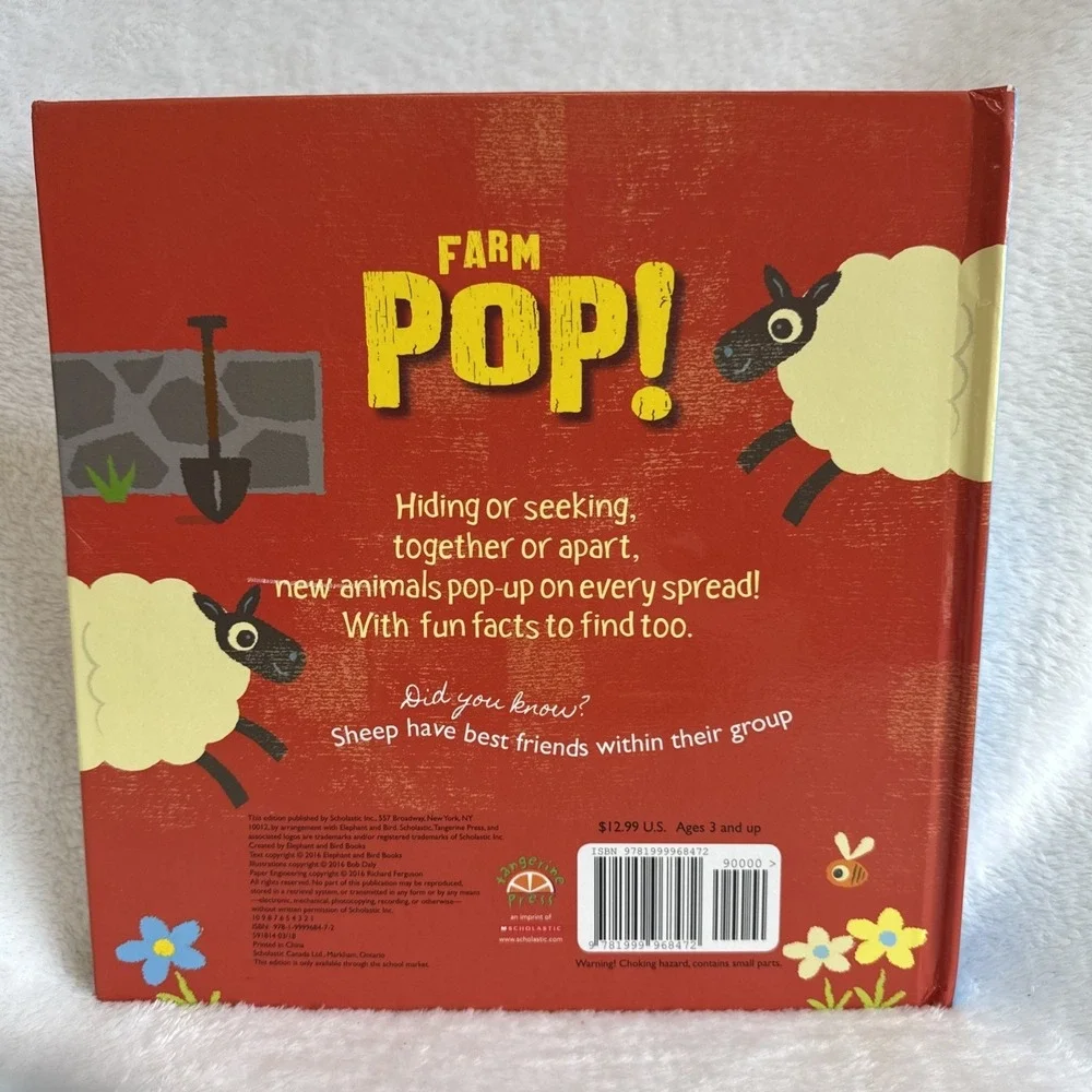 Farm POP Scholastic Pop Up‎ Book Ages 3 Up Interactive Learning Fun